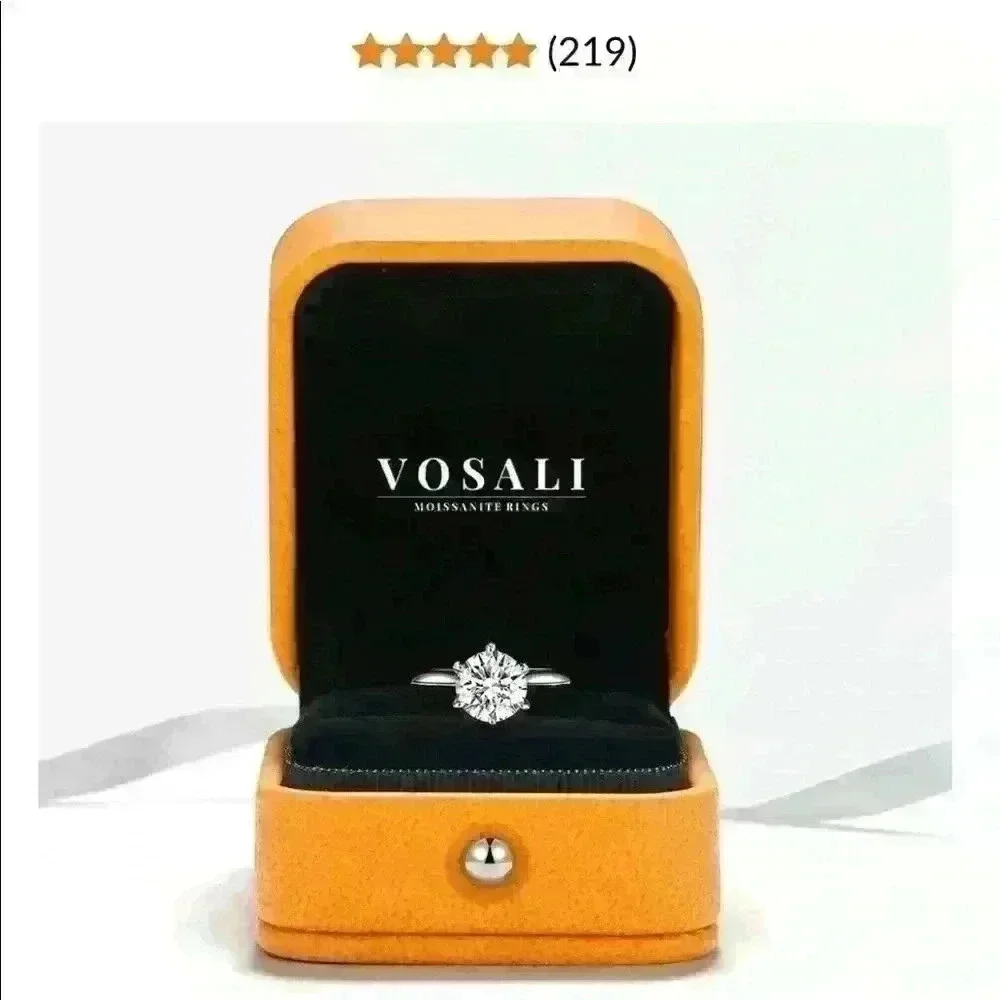 Eterna Moissanite Round Cut Solitaire Ring